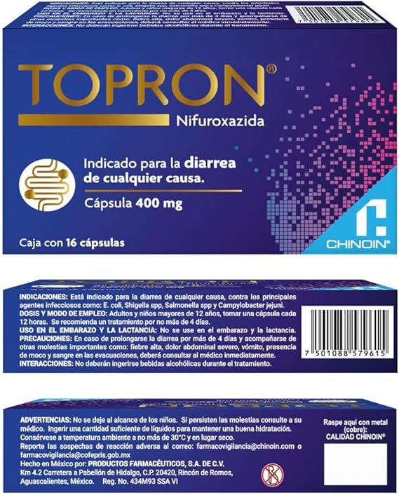 Topron 400 Mg Con 16 Cápsulas