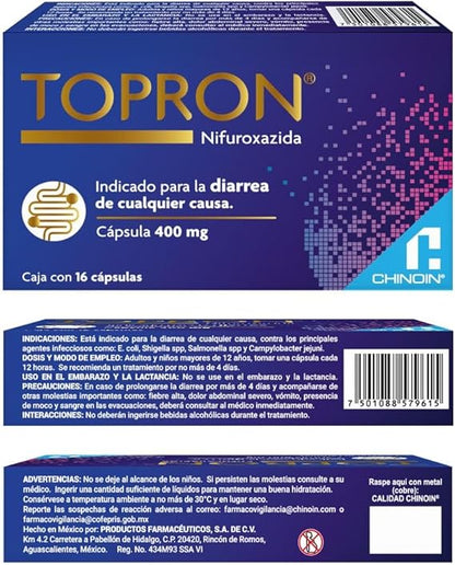 Topron 400 Mg Con 16 Cápsulas